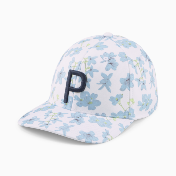 Verdant P Golf Cap Men, Bright White-Tropical Aqua-Citrine Fiz, large-ZAF