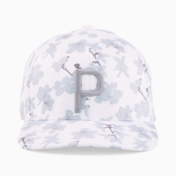 Verdant P Golf Cap Men, Bright White-Flat Light Gray-QUIET SHADE, large-ZAF