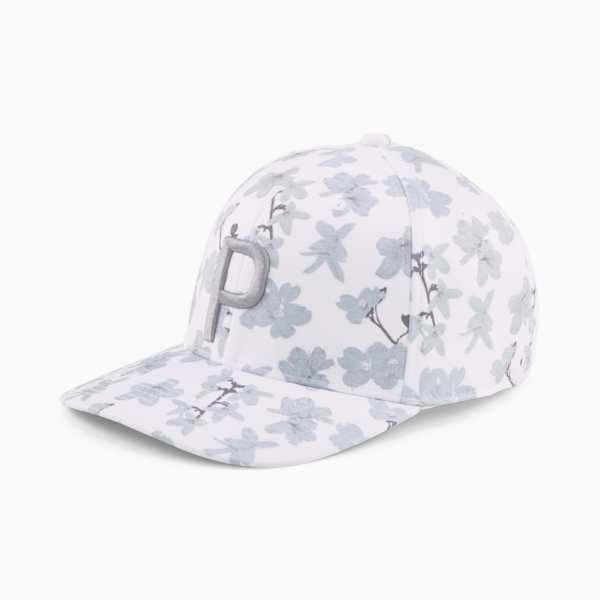 Verdant P Golf Cap Men, Bright White-Flat Light Gray-QUIET SHADE, large-ZAF