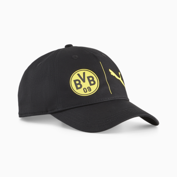 Borussia Dortmund Cap, PUMA Black-Cyber Yellow, large-ZAF