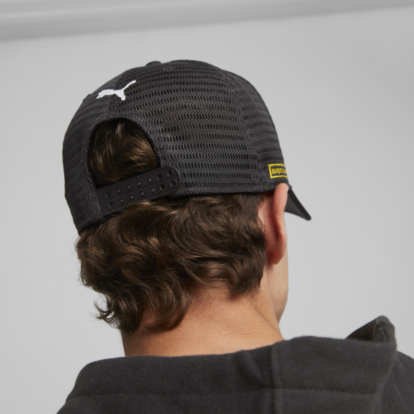 Porsche Legacy Garage Crew Trucker Cap, PUMA Black, large-ZAF