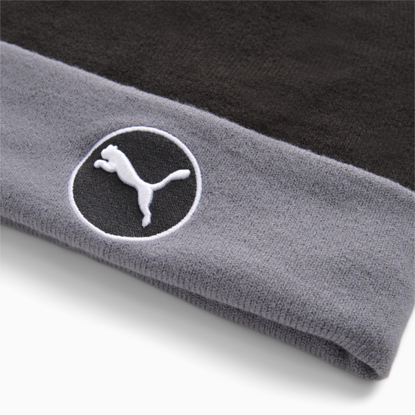 WRMLBL Men's Golf Removable Pom Beanie, PUMA Black-Slate Sky, large-ZAF
