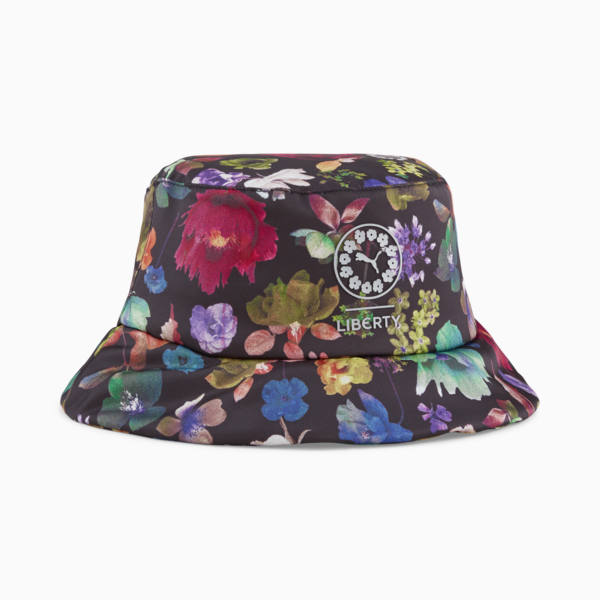 PUMA x LIBERTY Bucket Hat, PUMA Black-Floral AOP, large-ZAF