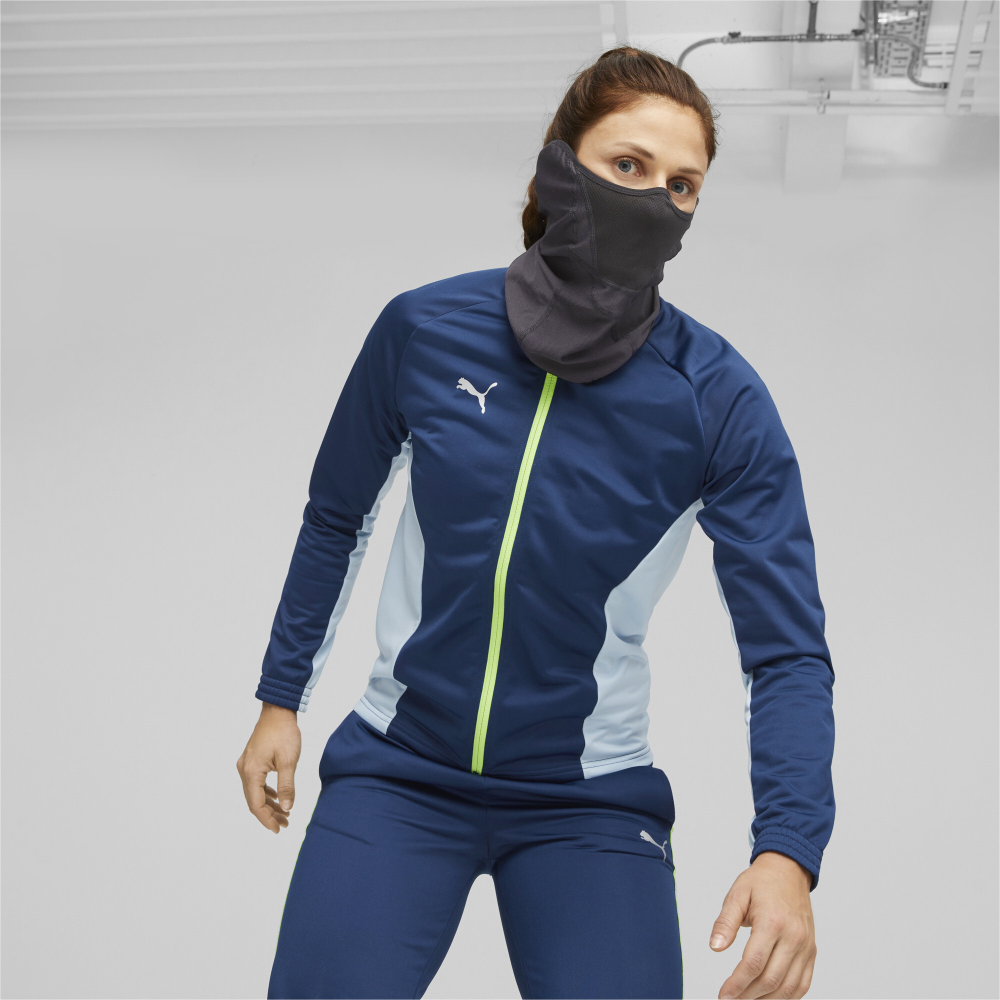 PUMA indWINTERIZED Voetbalgezichtsmasker, Zwart/Wit thumbnail 4