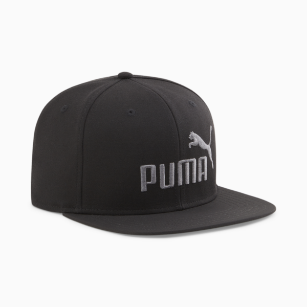 Essentials Flat Brim Cap, PUMA Black, large-ZAF