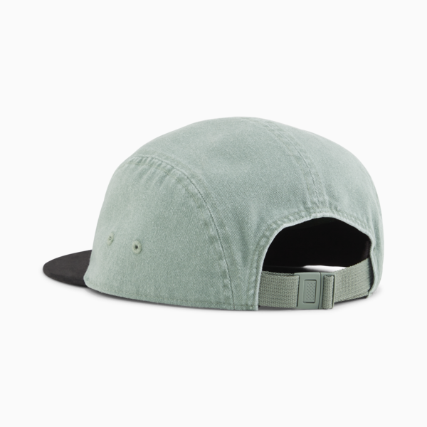 Skate 5 Panel Cap, Eucalyptus-PUMA Black, large-ZAF