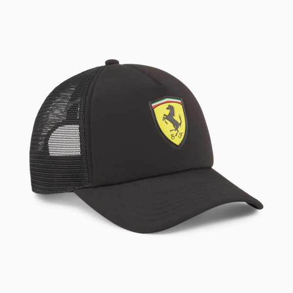Scuderia Ferrari Race Trucker Cap, PUMA Black, large-ZAF