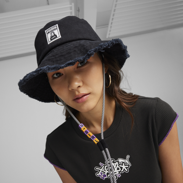 PUMA x X-GIRL Bucket Hat, PUMA Black, large-ZAF