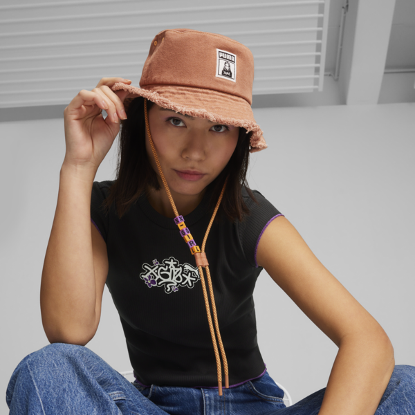 PUMA x X-GIRL Bucket Hat, Brown Mushroom, large-ZAF