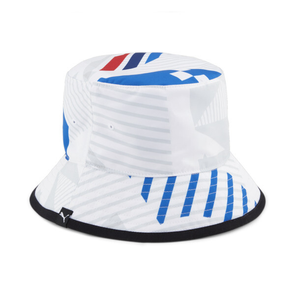 BMW M Motorsport Men's Bucket Hat, PUMA White-AOP, large-ZAF