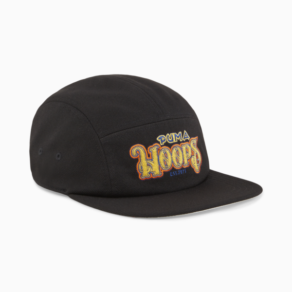 5-Panel Basketball Cap, PUMA Black, large-ZAF