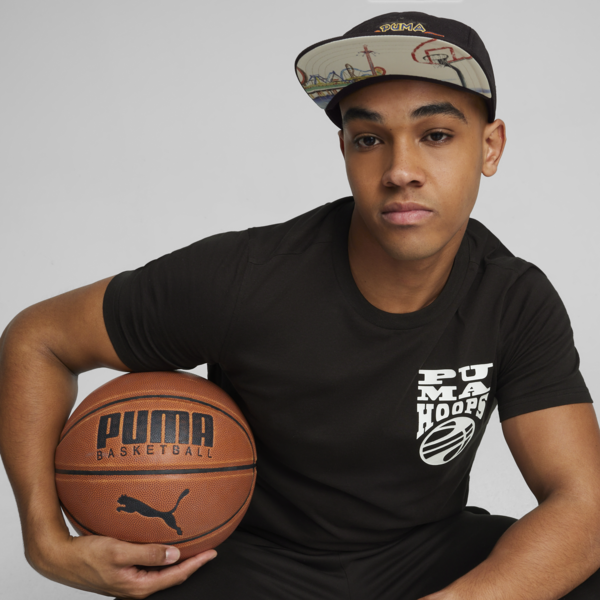 5-Panel Basketball Cap, PUMA Black, large-ZAF