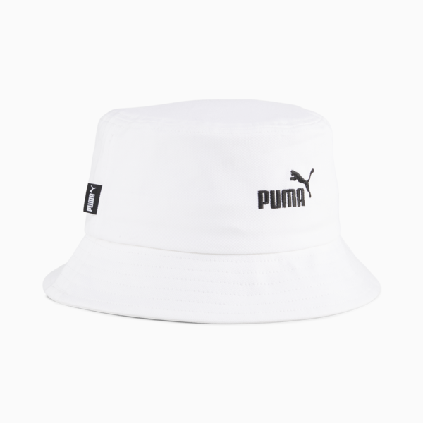 Essentials Logo Bucket Hat, PUMA White, large-ZAF
