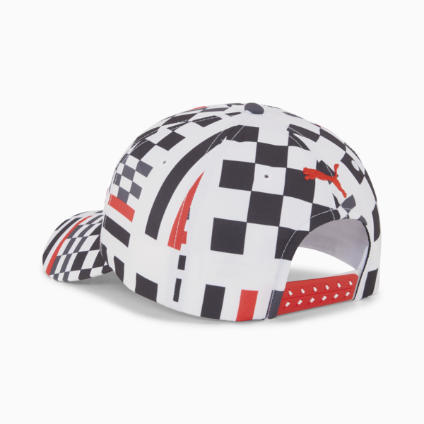 F1 Graphic Baseball Cap, PUMA White-AOP, large-MEX