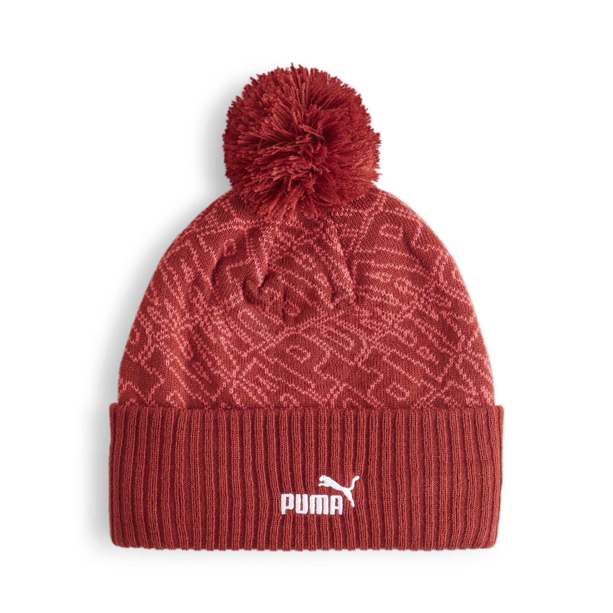 Puma ESS Beanie mit Bommel | Mit Logo Print | Intense Red | Größe: Adult