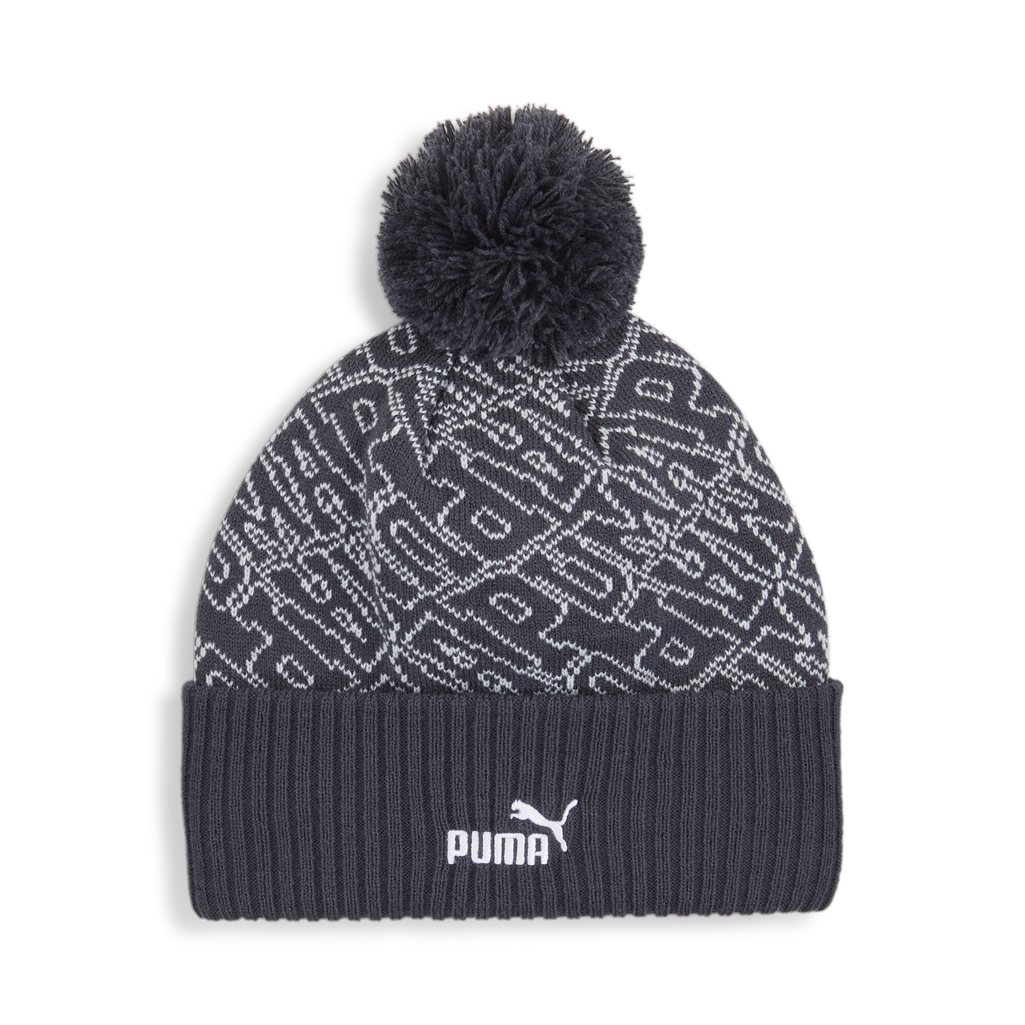 Puma ESS Beanie mit Bommel | Mit Logo Print | Galactic Gray | Größe: Adult