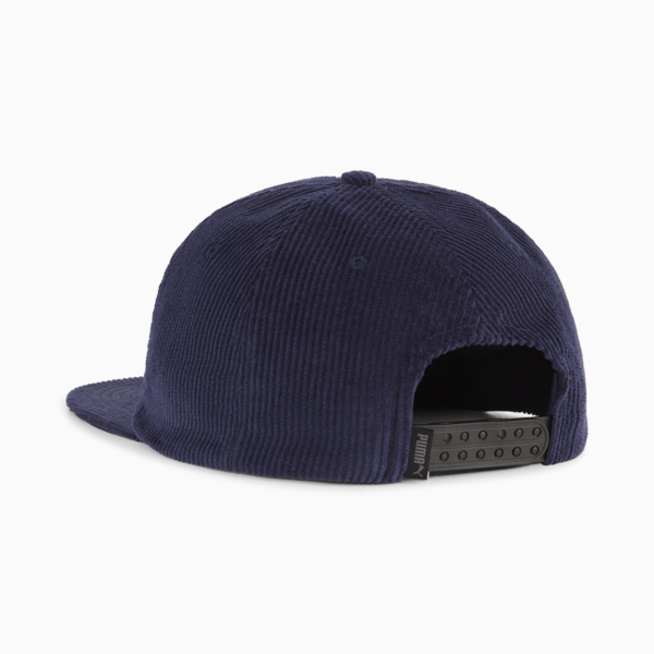 Gorra skater de corderoy con visera plana, Club Navy, large-MEX