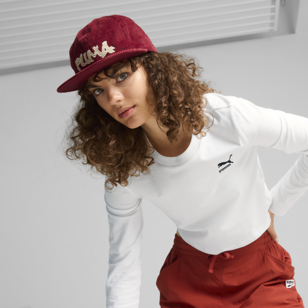 Gorra skater de corderoy con visera plana, Team Regal Red, large-MEX