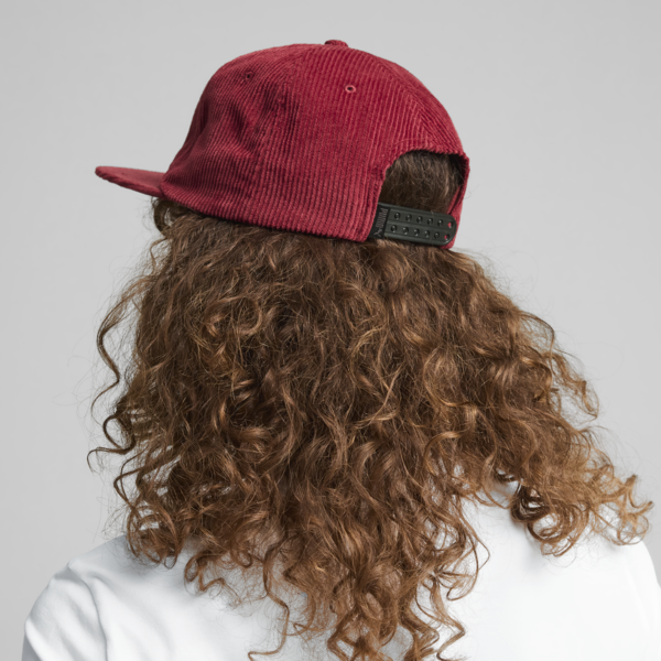 Gorra skater de corderoy con visera plana, Team Regal Red, large-MEX