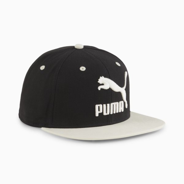 Classics Flat Brim Cap, PUMA Black-Frosted Ivory, large-ZAF