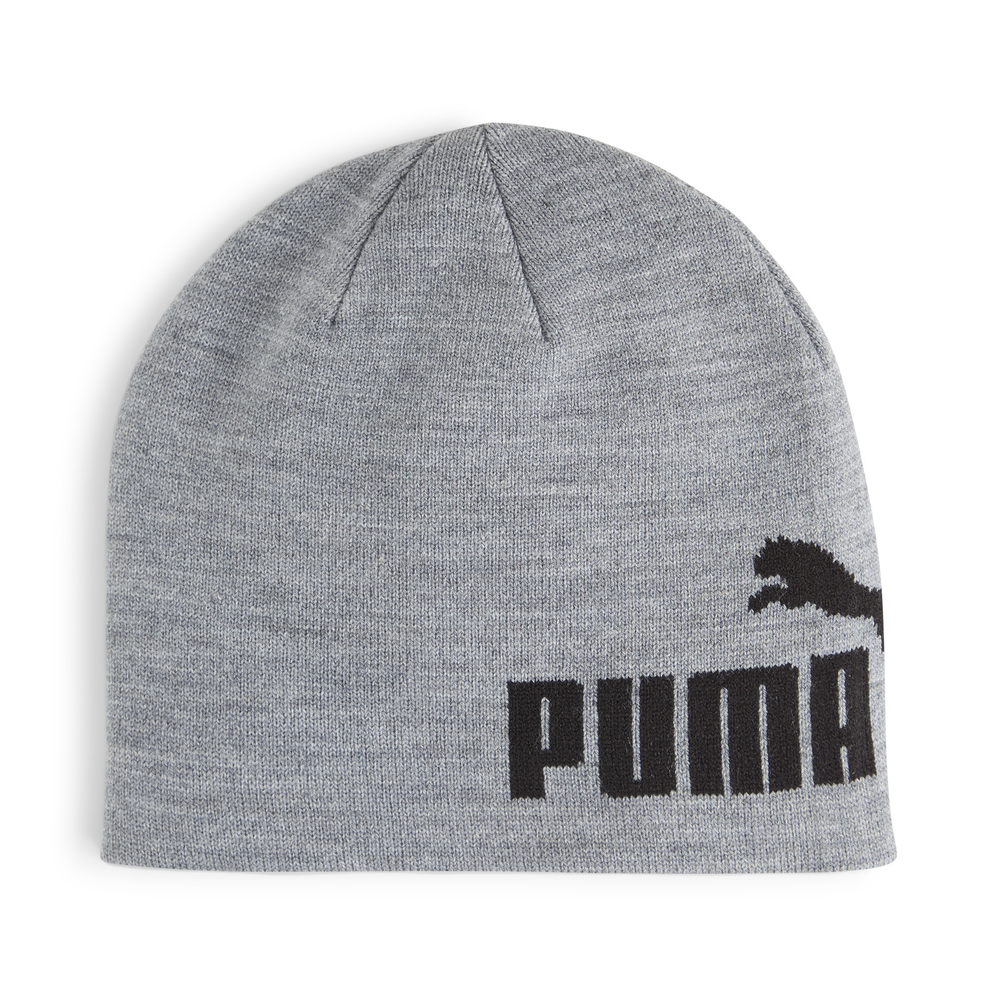 Puma ESS Beanie ohne Bündchen | Mit Plain | Medium Gray Heather | Größe: Adult