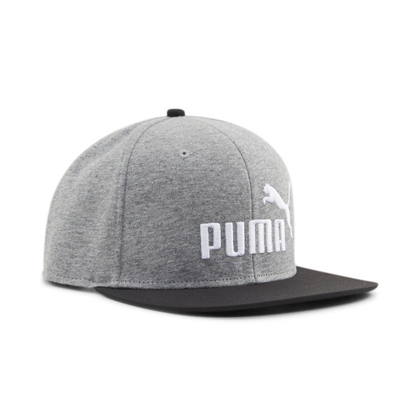 ESS No. 1 Flatbrim Cap, Medium Gray Heather-PUMA Black, swatch-ZAF