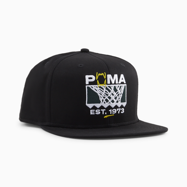 Basketball Pro Flatbrim Cap, PUMA Black, large-MEX