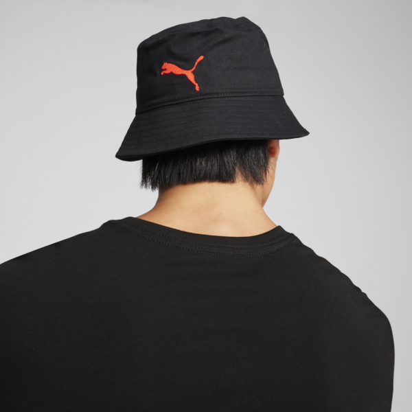 AC Milan ftblESSENTIALS Bucket Hat, PUMA Black-For All Time Red, large-ZAF
