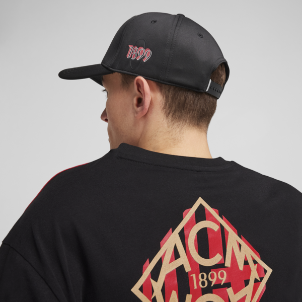Gorra con visera AC Milan ftblCULTURE+ para hombre, PUMA Black-For All Time Red, large-ARG