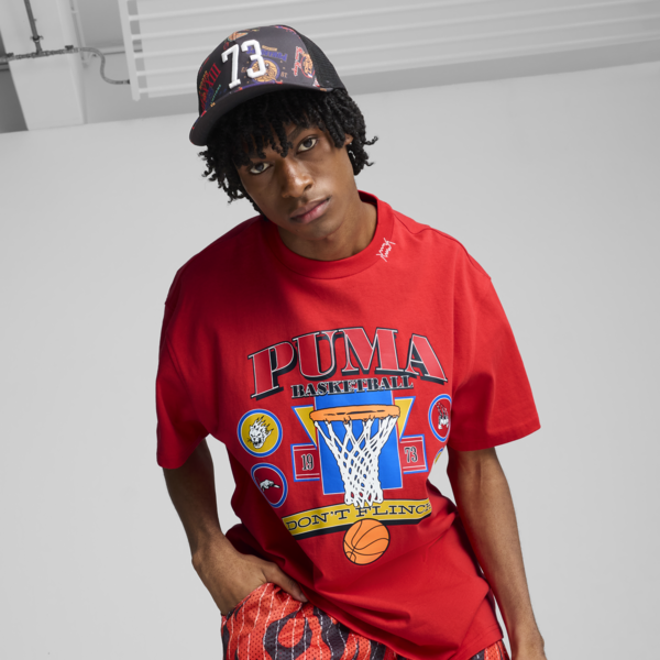 Gorra de basketball II, PUMA Black-AOP, large-ARG