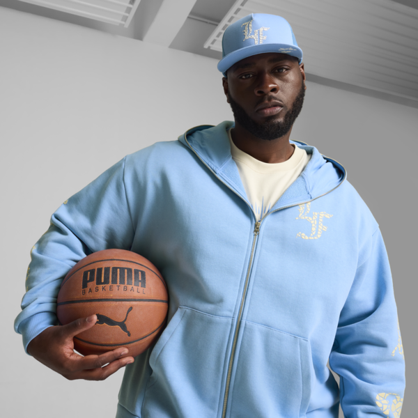 PUMA HOOPS x LAFRANCÉ Trucker Cap, Team Light Blue, large-ZAF