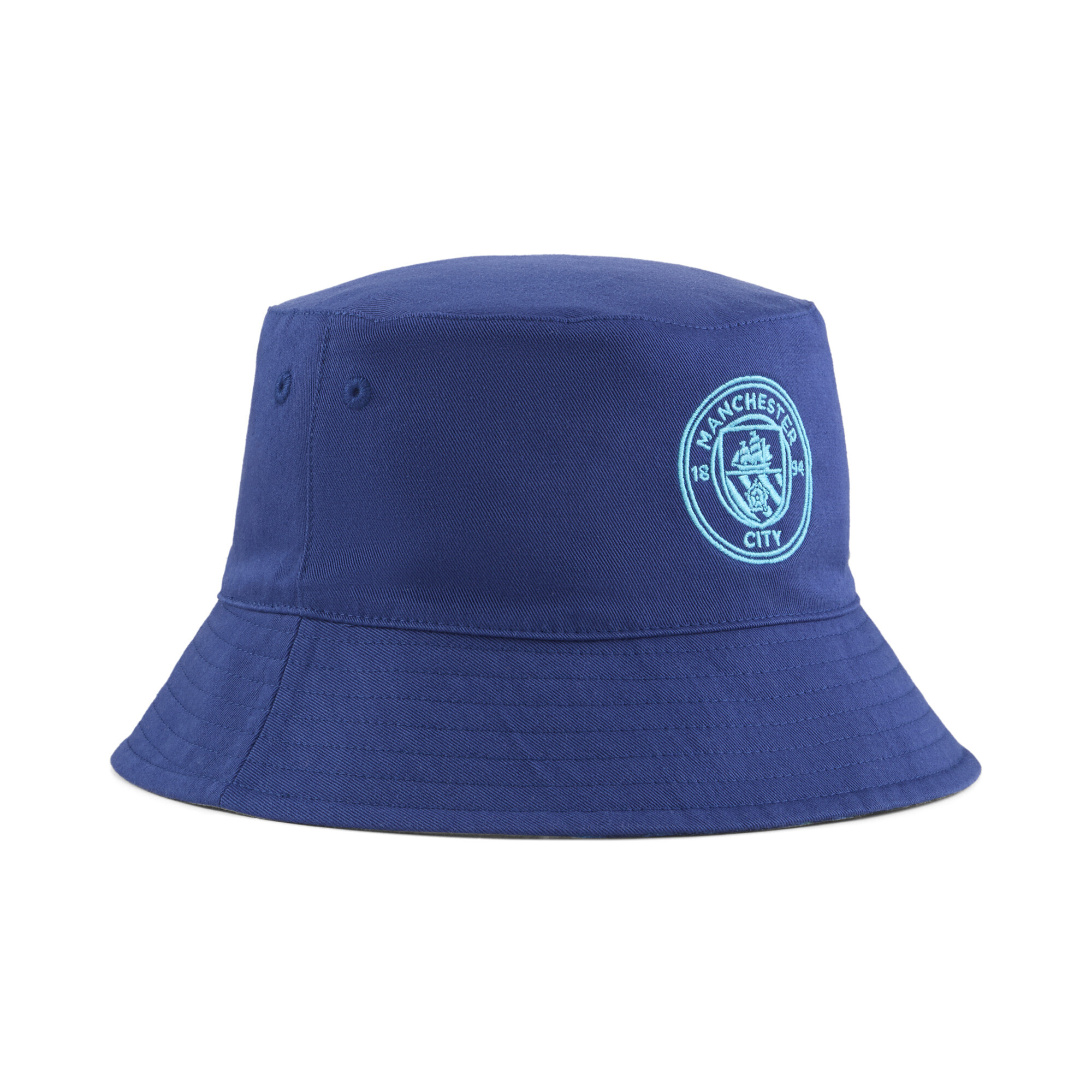 Puma Manchester City ftblNRGY Wendbarer Bucket Hat | Mit Print | Blazing Blue/Bright Aqua