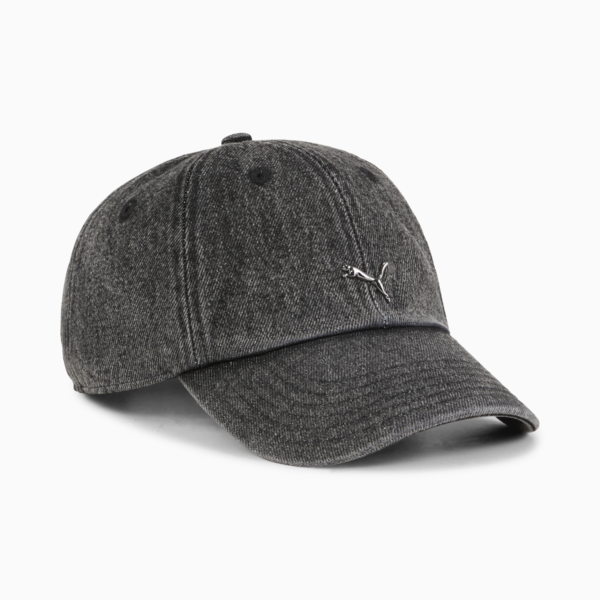 WARDROBE Essentials Metal Dad Cap, PUMA Black, large-MEX