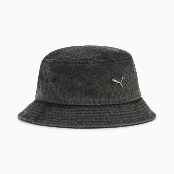 WARDROBE Essentials Metal PUMA CAT Bucket Hat, PUMA Black, large-MEX