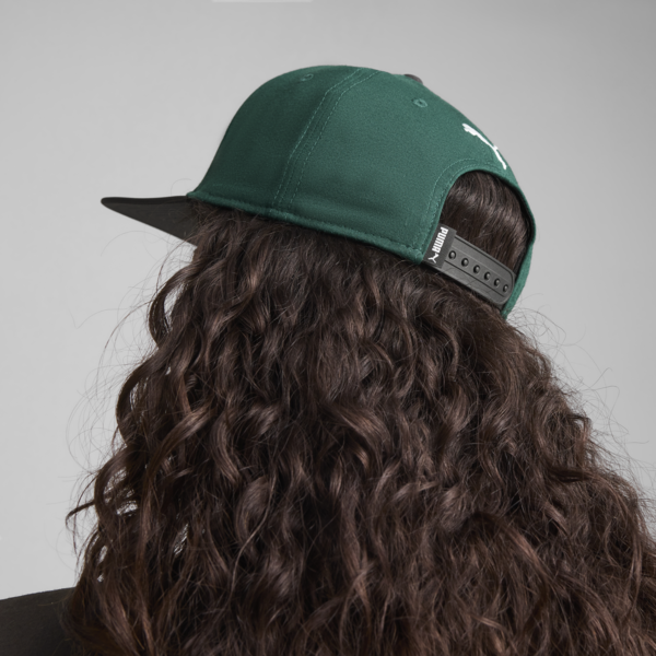 Gorra con visera plana Essentials No. 1 Logo, PUMA Black-Dark Myrtle, large-MEX