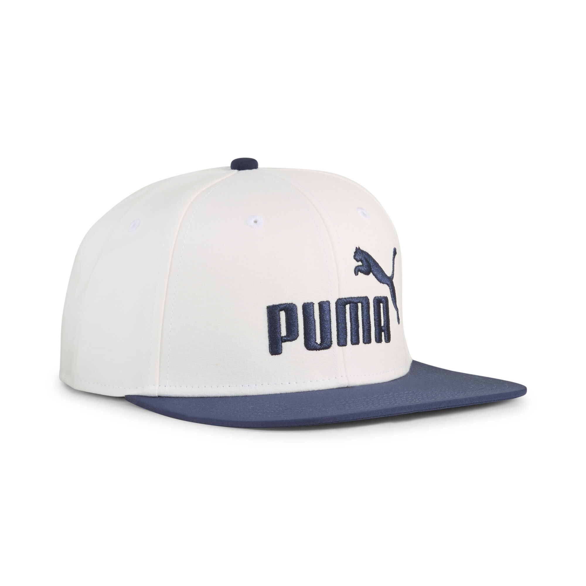 Puma ESS No. 1 Logo Cap mit flachem Schirm | Mit Plain | Navy/White