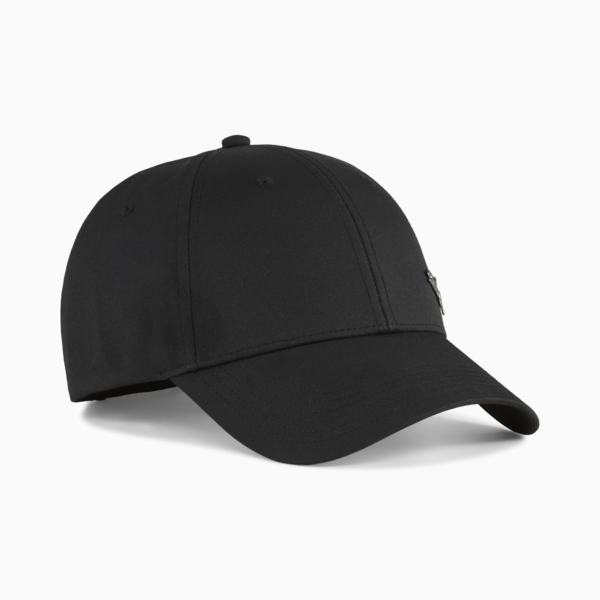 Essentials Metal PUMA Cat Baseball Cap, Puma Black, large-ZAF
