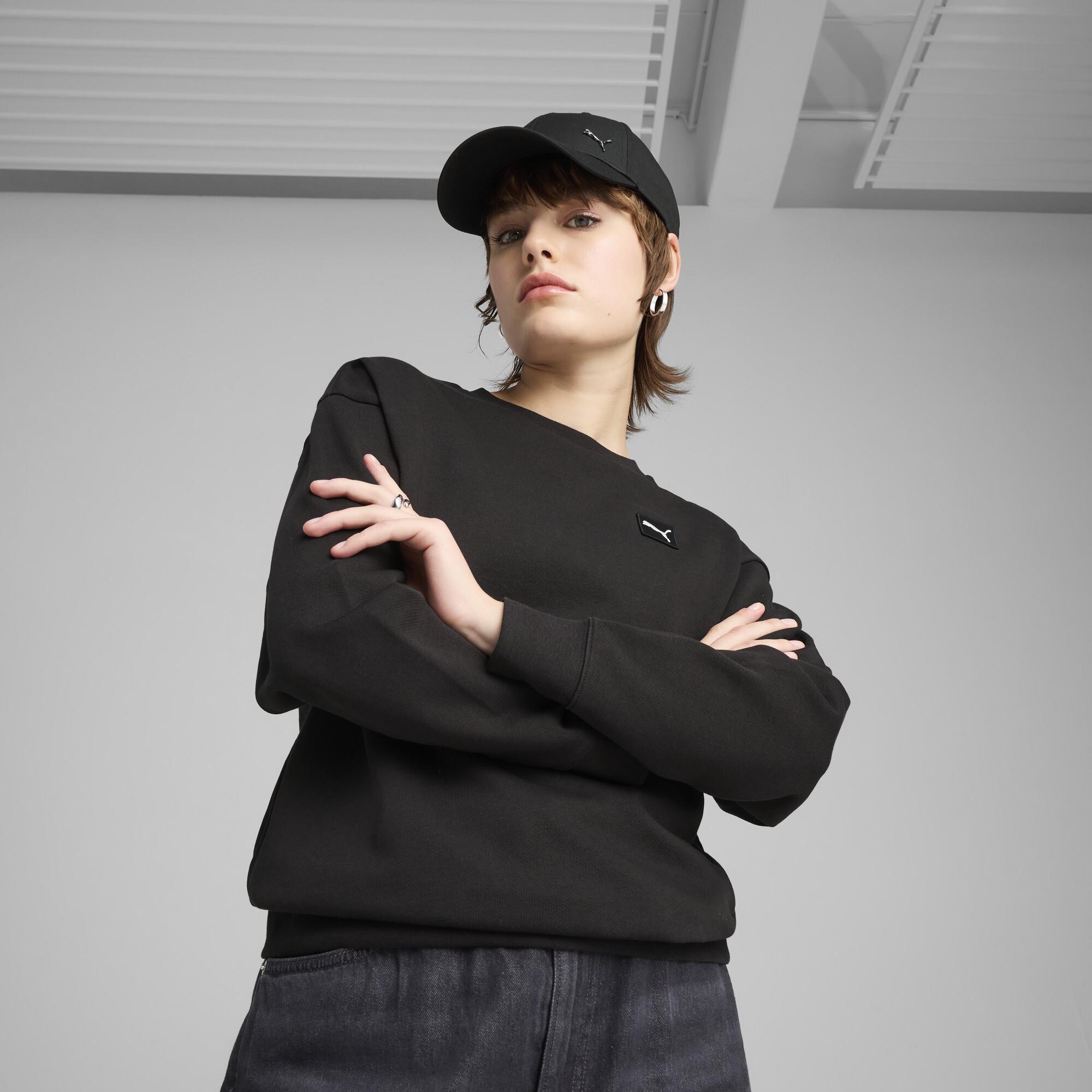 ESS Metal PUMA CAT baseballpet, Zwart thumbnail 4