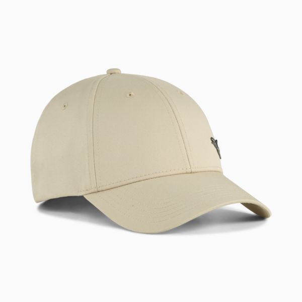 Essentials Metal PUMA Cat Baseball Cap, Toasted Almond, large-ZAF