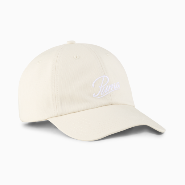 ESS Script Logo Dad Cap, Alpine Snow, large-ZAF