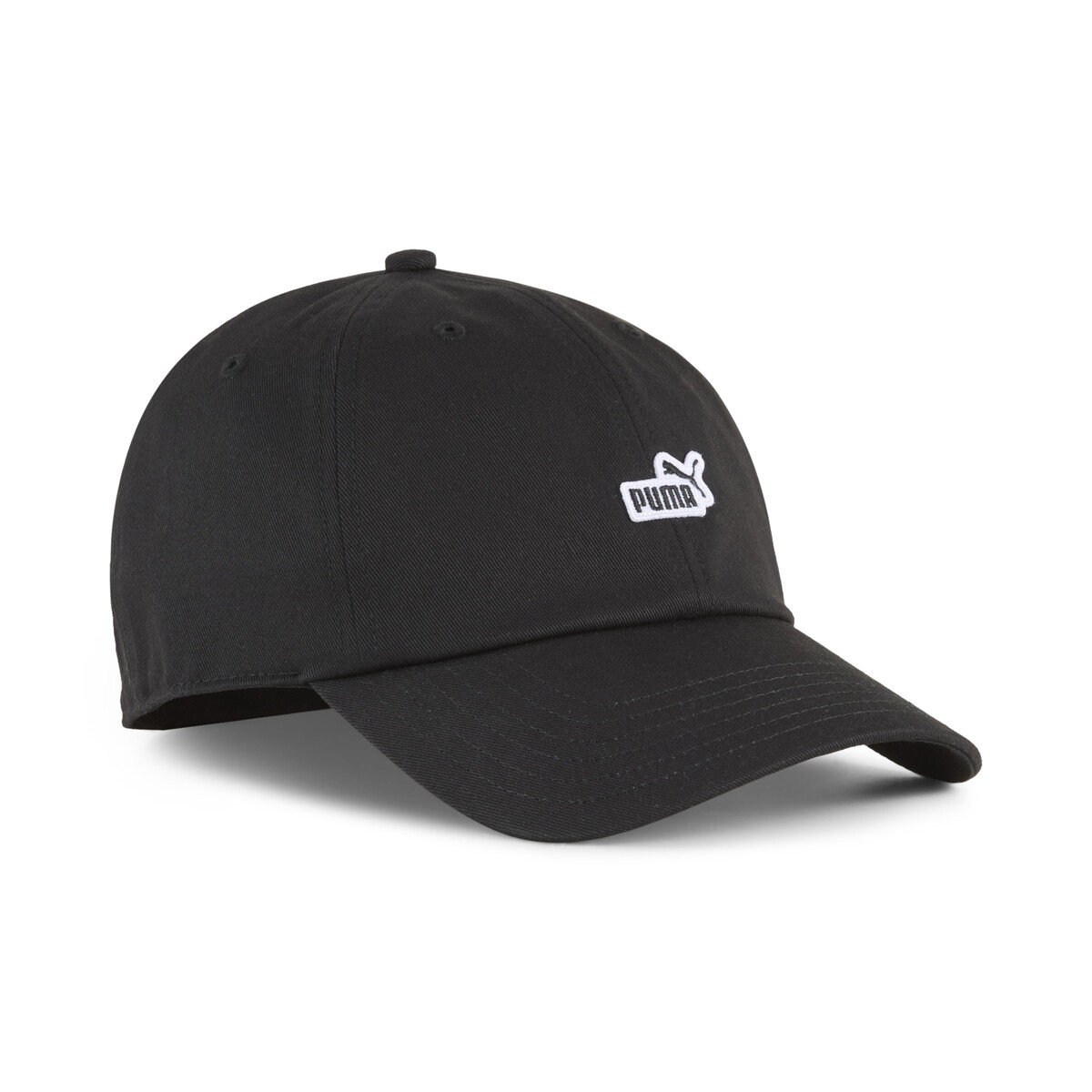 Essentials No. 1 Logo Patch Baseball Cap in Black by PUMA, One Size