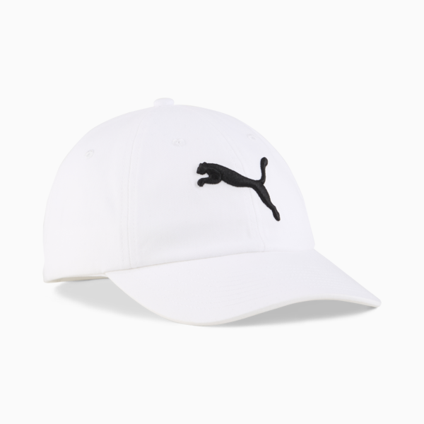 Essentials PUMA Cat Baseball Cap, PUMA White, large-ZAF