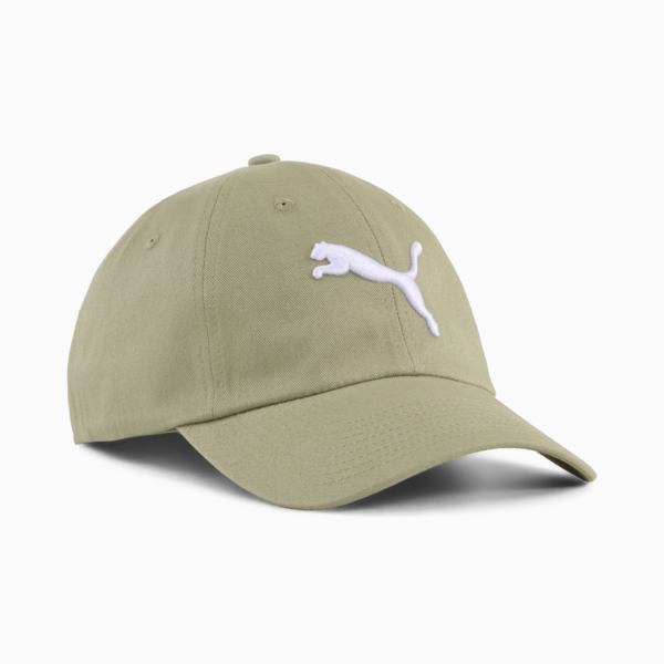 Essentials PUMA Cat Baseball Cap, Lux Army, large-ZAF