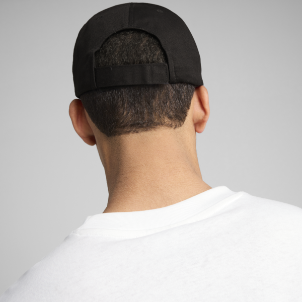 ESS No.1 Logo Baseball Cap, PUMA Black-Gold-Logo, large-ZAF