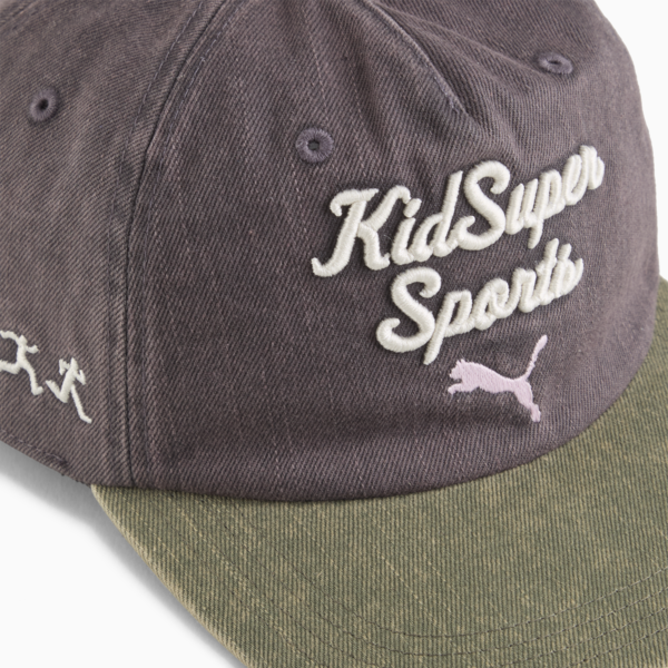 PUMA x KIDSUPER Baseball Cap, Dark Coal, large-ZAF