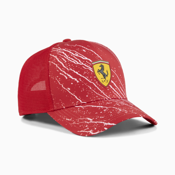Gorra estampada con malla Scuderia Ferrari Race, Rosso Corsa, large-MEX