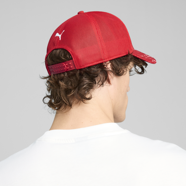 Gorra estampada con malla Scuderia Ferrari Race, Rosso Corsa, large-MEX