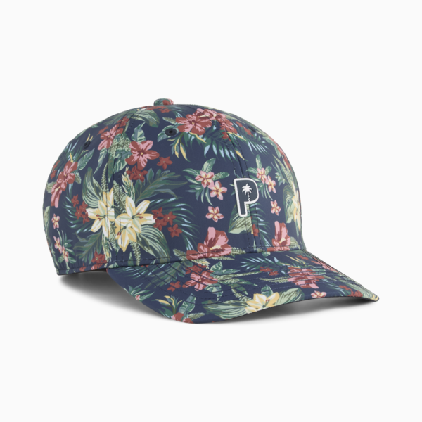 PUMA x PALM TREE CREW Floral Tech Golf Cap Men, Deep Navy, large-ZAF