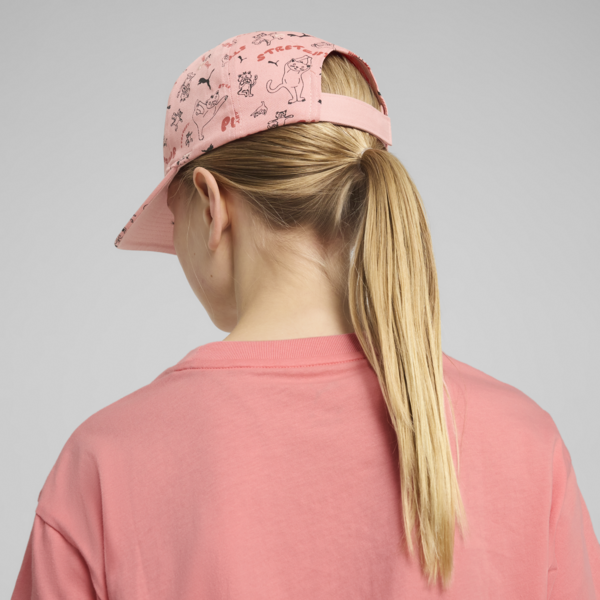Gorra con visera Essentials No.1 Logo para adolescentes, Pink Fruit-stretchy Cat AOP, large-MEX