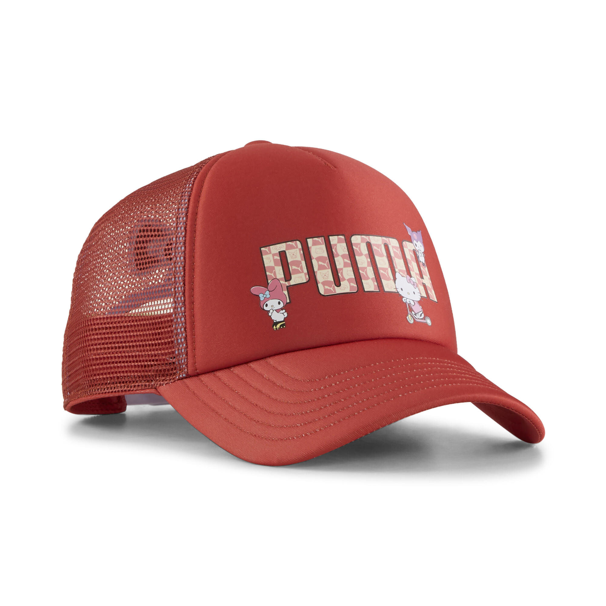 Puma x HELLO KITTY AND FRIENDS Trucker Cap Teenager Für Für Kinder | Mit Plain | Red Fire | Größe: YOUTH